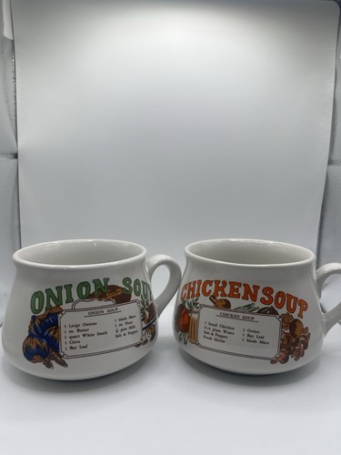 Vintage onion soup and chicken - vintage,