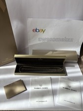 Warren James 18ct Gold Vermeil Silver 18” Sparkle Ribbon Necklace & Bracelet Set