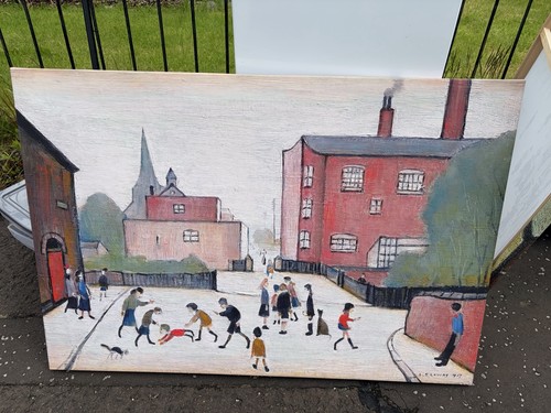 Lowry reproduction print - l.s.,