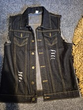 Denim jean black waistcoat