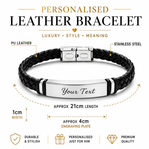 Personalised mens leather - personalised,