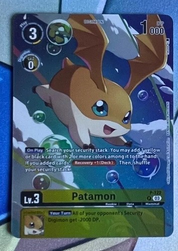 122 patamon digimon card - p-122,