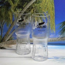 Carling Half Pint Glasses x 2
