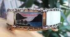 Super Norwegian Sterling Silver Scenic Enamel Bracelet  -  Hestenes of Norway