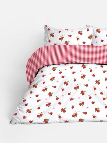 Strawberry gingham reversible - gingham,