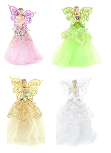Fabric angel christmas tree - fabric,