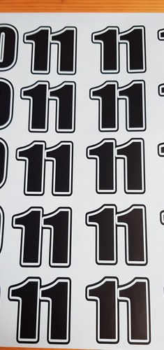 Race number vinyl decals - race,