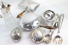  Silver Plated Kitchenalia Items Antique / Vintage Assorted Pitcher Nutcracker 