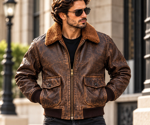 Men distressed brown - distressed,