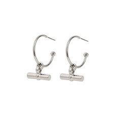 Rhodium Plated T-Bar Drop