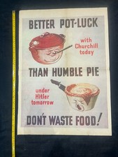WW2 Propaganda Information Poster Don’t Waste Food