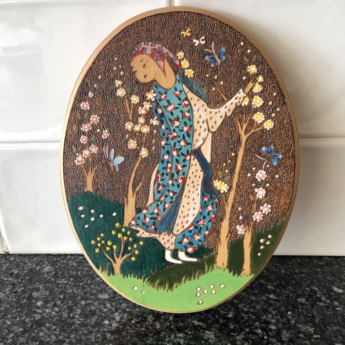 Persian art pyrography picture - art,