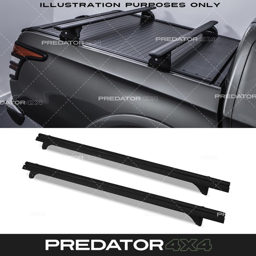 Black truck bed cross bars - black,