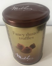 ALAUS MATHEZ CHOCOLATIER FANCY DUSTED TRUFFLES - EMPTY TIN - 2009