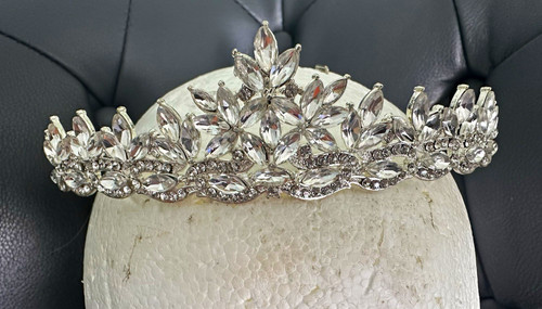 Silver tone crystal rhinestone - tone,