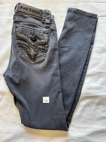 Rock revival grey skinny jeans - revival,