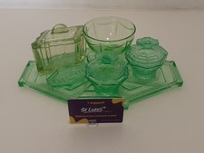 Bundle Uranium Glass set Lot of 6 Different