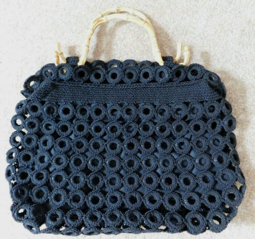 Dents black crochet bag cane