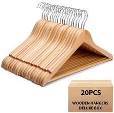 12 x WOODEN COAT HANGERS SUIT