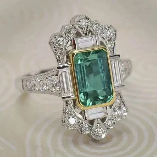 55ct art deco style emerald - art,