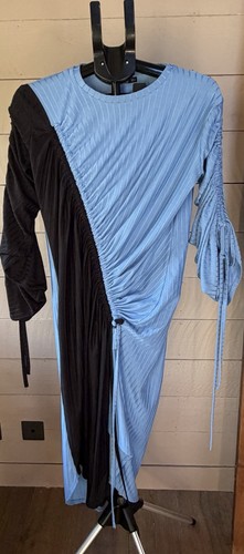 Zara women blue black long - women's, blue/black