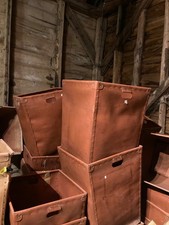 Vintage industrial storage, x10 ex Mill factory bins trugs 