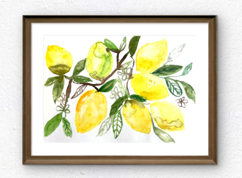 Original lemon watercolour - original,