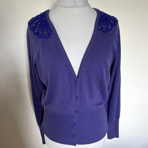 Monsoon purple knit neck - purple,