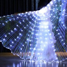 LED Wings Colorful Butterfly Wings with Telescopic Sticks Christmas Light Up 