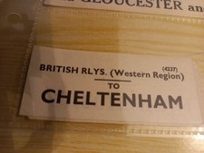 British Railway (Western Region)  Luggage Label- To Cheltenham .