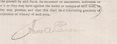 Thomas edison ink signature - thomas,