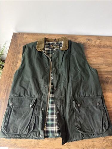 Vintage green waxed cotton