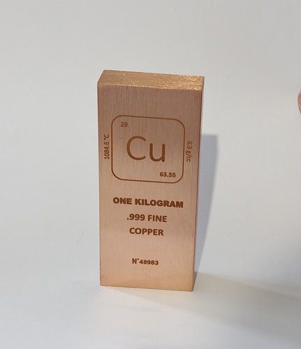 Copper bar ingot - 1, kg
