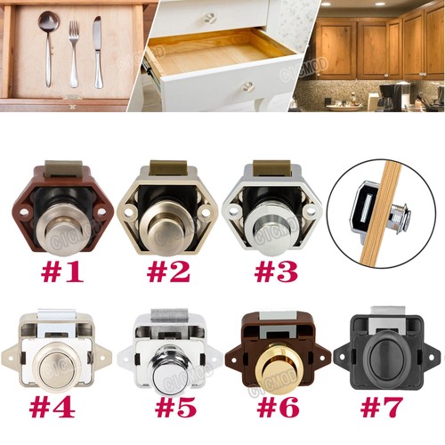 Push button catch lock - push,