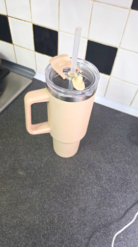 Beige insulated tumbler - beige,