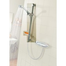 Aqualisa COLT Chrome Shower Riser + soap dish. NEW