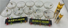 Vintage Collection of 10x Babysham Glasses & Rare Display Pieces - Signs/Deers 