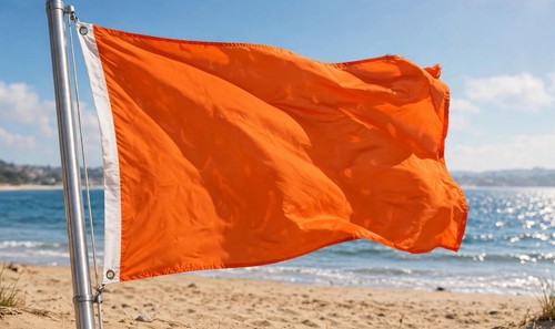 Plain orange flag 3x2 feet - plain,
