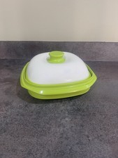 Rangemate Microwave Cooker Grill Pan - Square - Green White