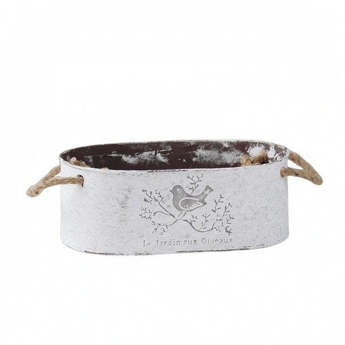 Oval iron flower pot - iron,