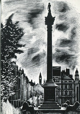 Trafalgar Square Nelson London Transport postcard #102 (1960 Farleigh poster)