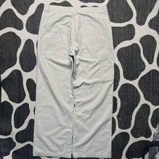 Vintage Y2K Quiksilver Embroidered Baggy Carpenter Trousers 34 W Beige Surf