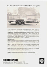 Richardson Middleweight Vehicle Transporter Trailer UK Single Sheet Brochure