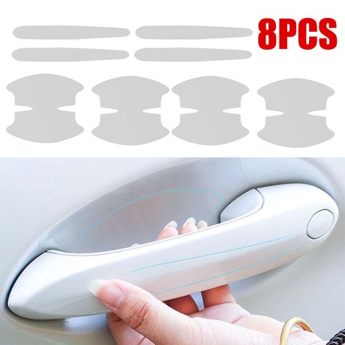 8pcs clear car door handle - clear,