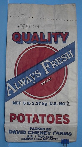 Vintage maine potato bag - lb,