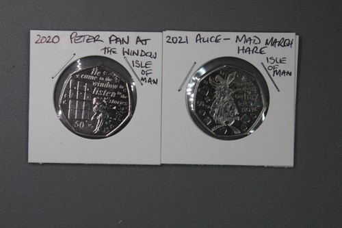 Isle man 50p coins - isle,