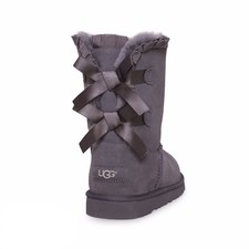 Ugg Bailey Bow Ruffle Boots Size 5 Lavender Gray Nightfall GUC Girls Womens