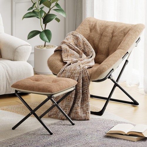 Oversized folding saucer chair - oversized,