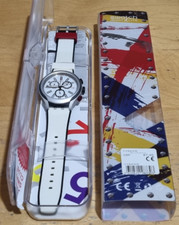 Swatch Irony X Lite Analogue Swiss Quartz Watch YYS4005 White Band Unisex
