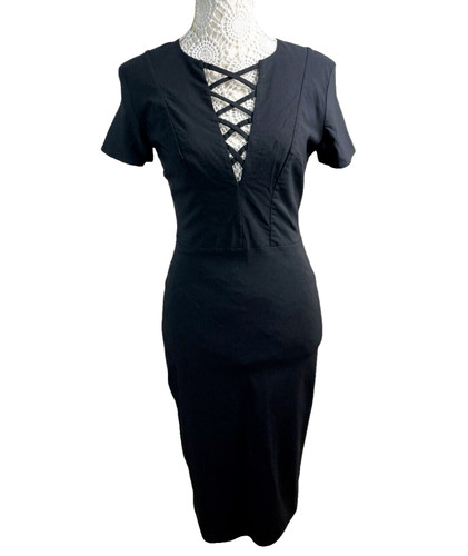 Amy childs midi dress - midi, black